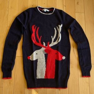 NWOT Boden festive reindeer sweater